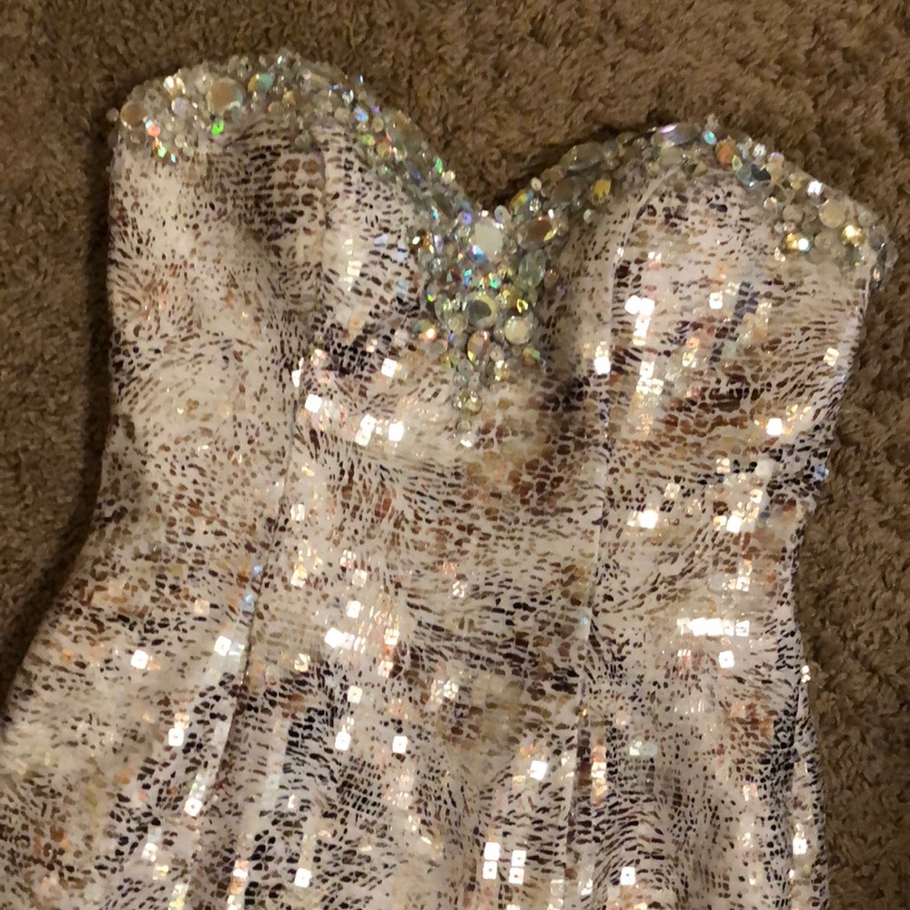 Animal print prom dress